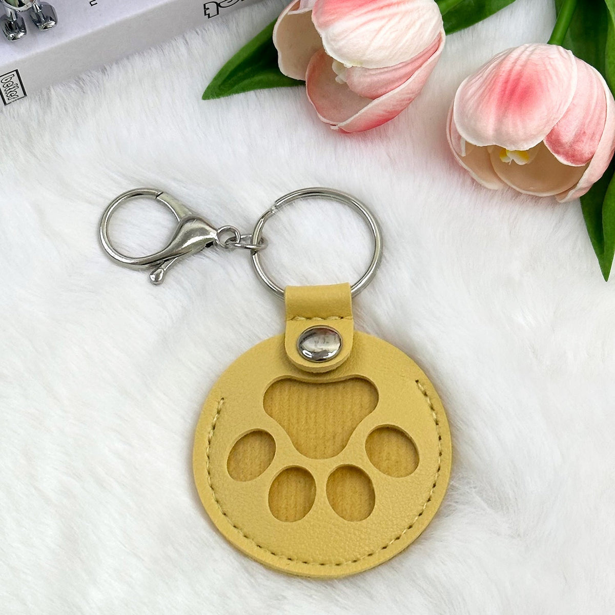 PU Leather Pet Hair Memorial and Storage Charm for Dog and Cat Bag Charm