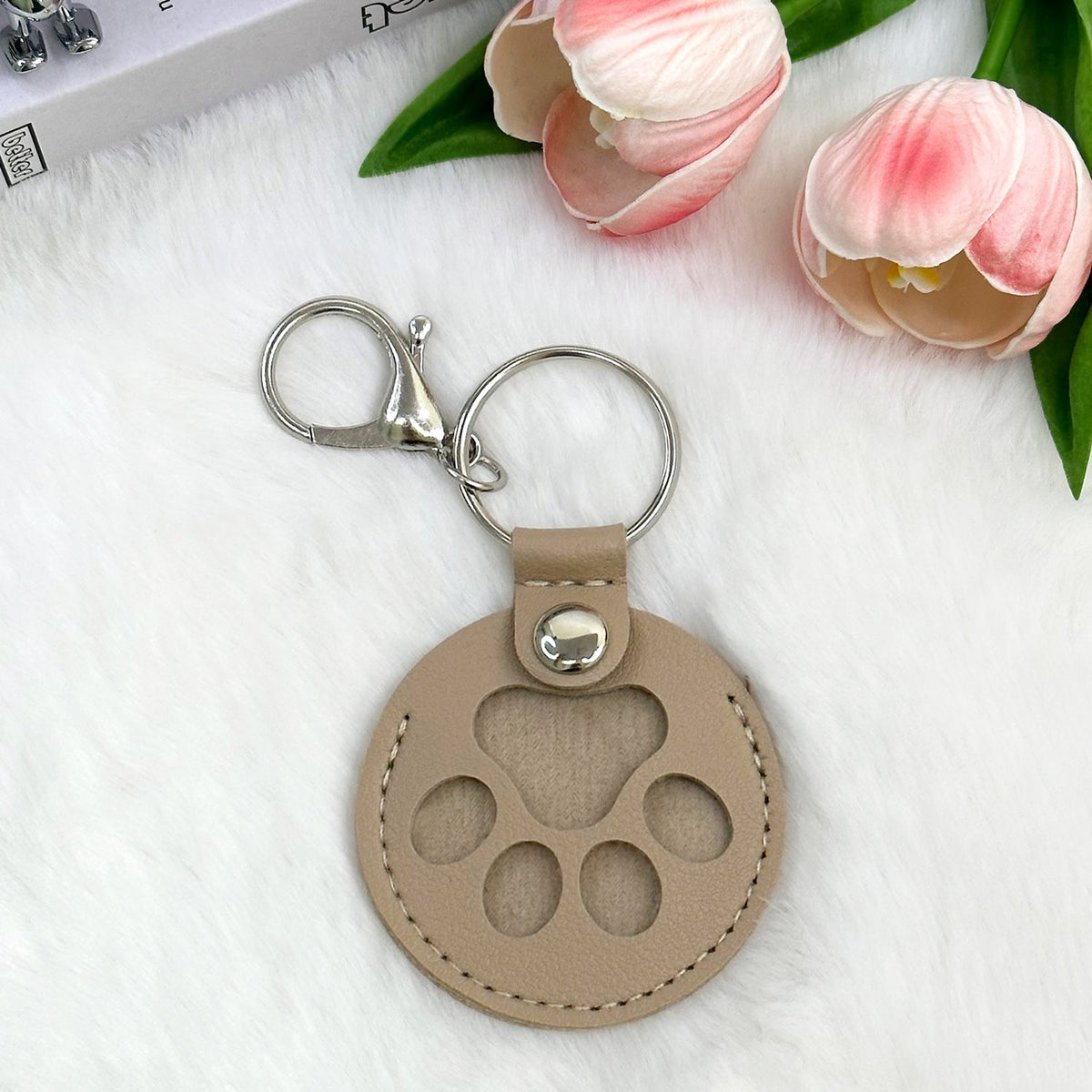 PU Leather Pet Hair Memorial and Storage Charm for Dog and Cat Bag Charm