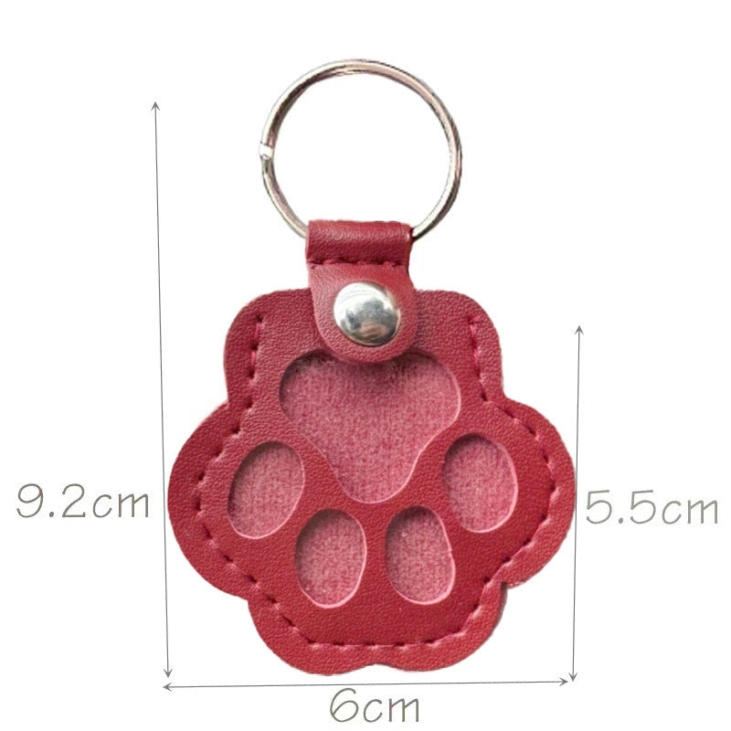 Cat and Dog Hair Themed PU Leather Carabiner Bag Charm