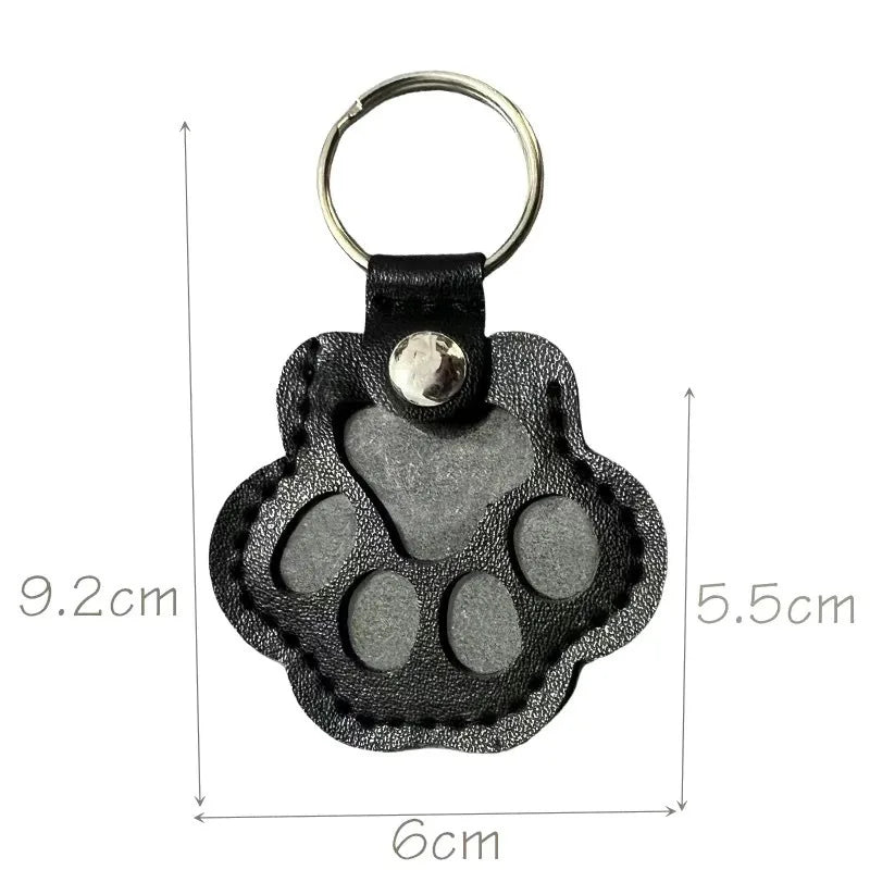 Cat and Dog Hair Themed PU Leather Carabiner Bag Charm