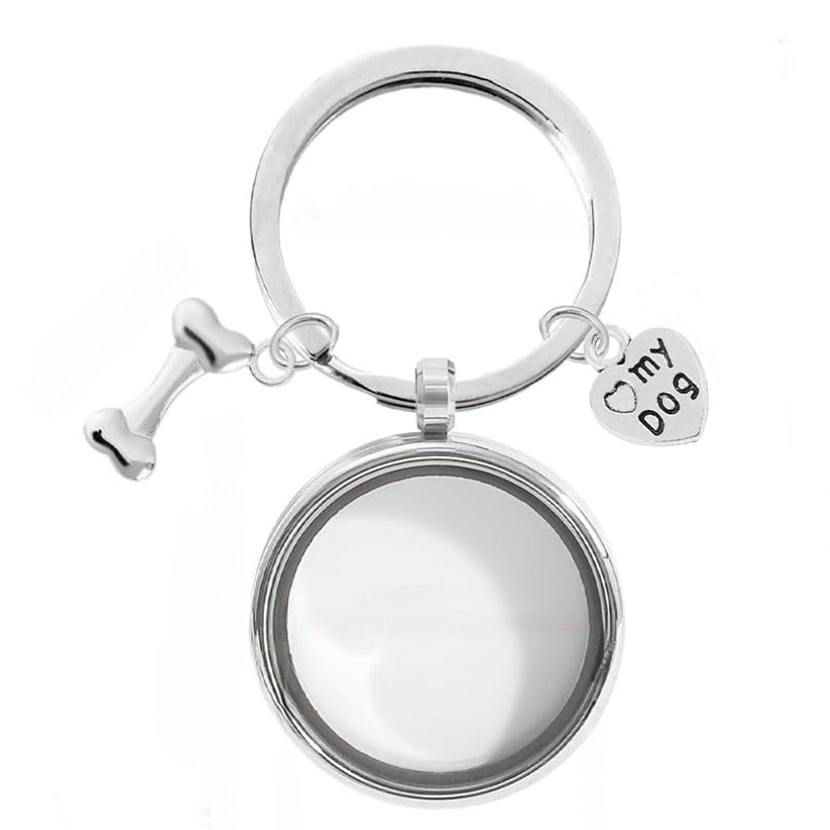 Stainless Steel Dog and Cat Hair Memorial Bag Charm