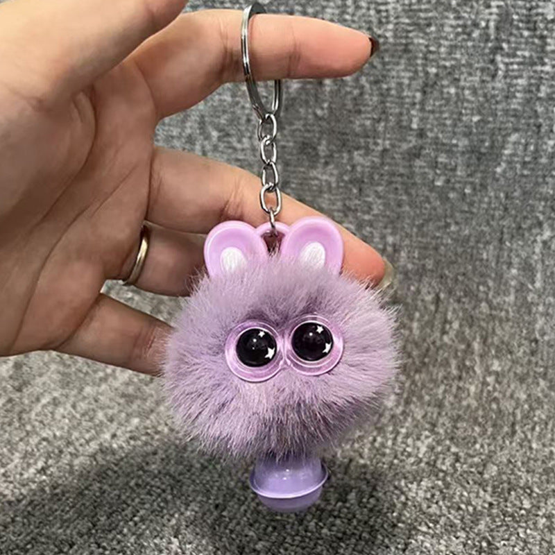 Plush Bow Pom Pom Book Bag Charm
