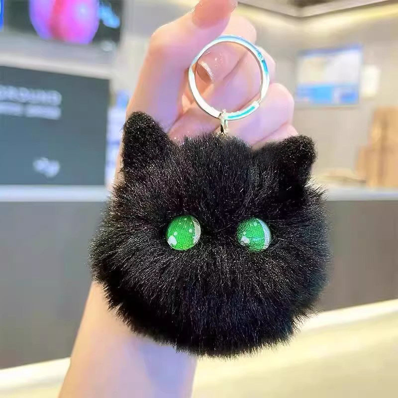 Plush Bow Pom Pom Book Bag Charm