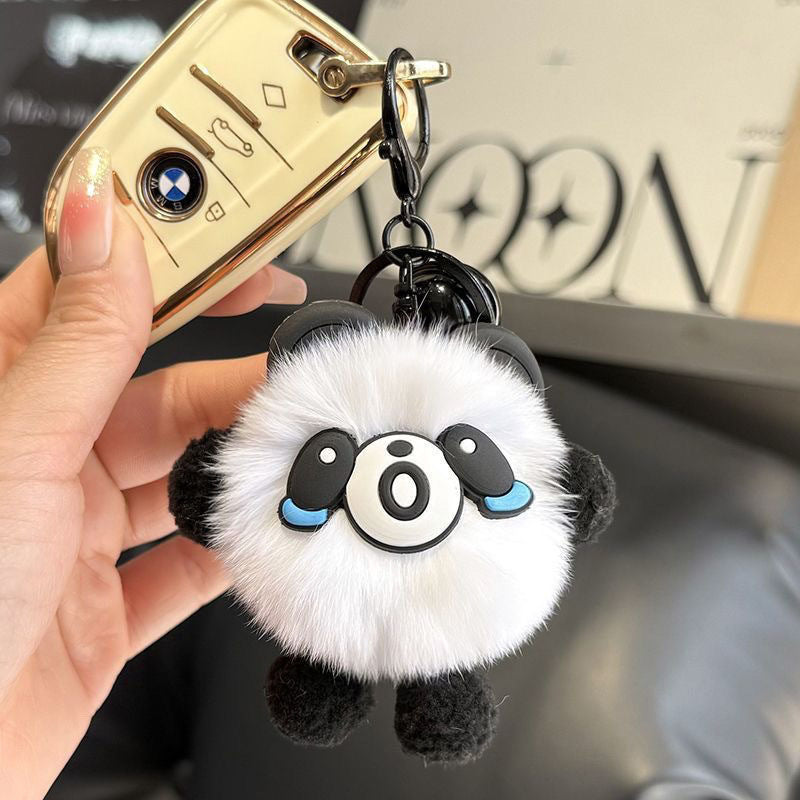 Plush Bow Pom Pom Book Bag Charm