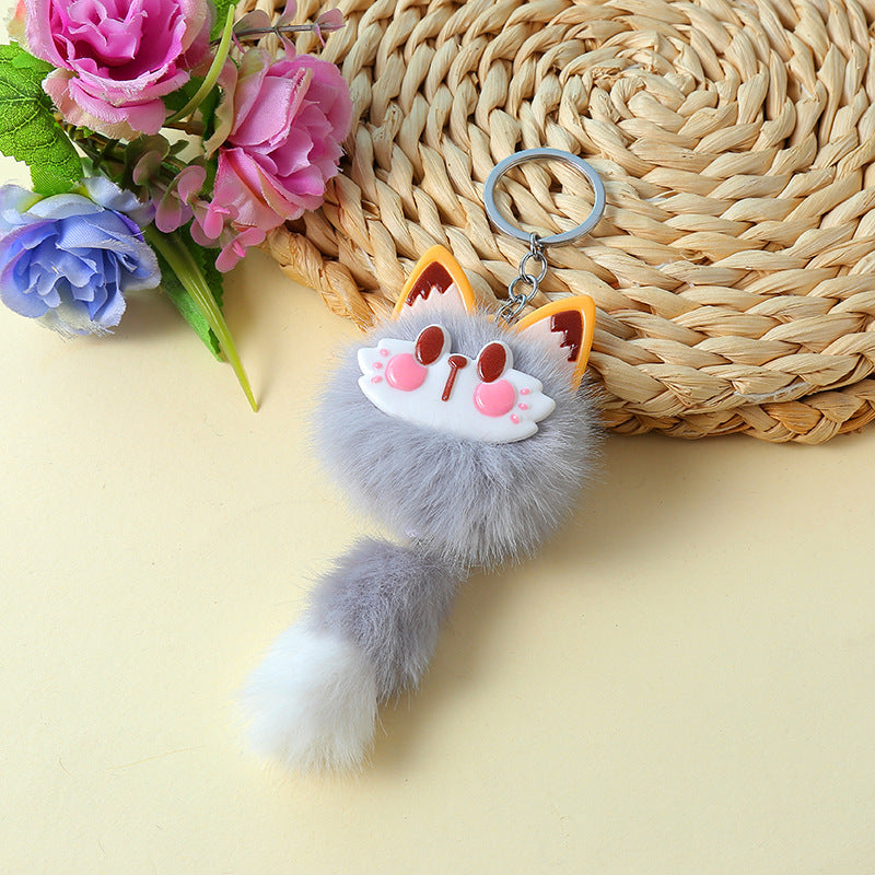 Long Tailed Fox Bag Charm