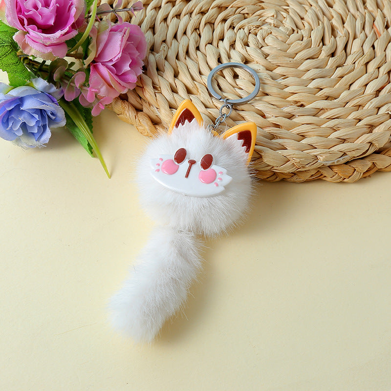 Long Tailed Fox Bag Charm