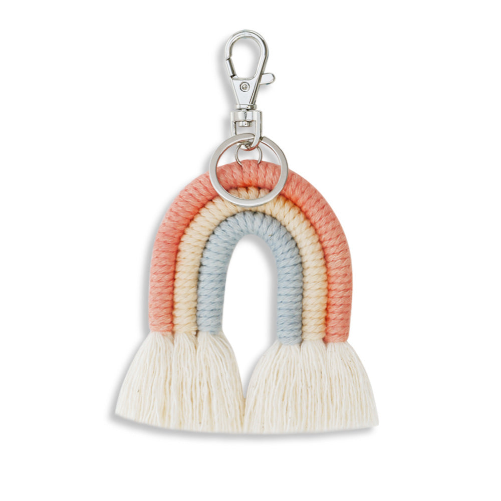 Macramé Rainbow Cotton Bag Charm