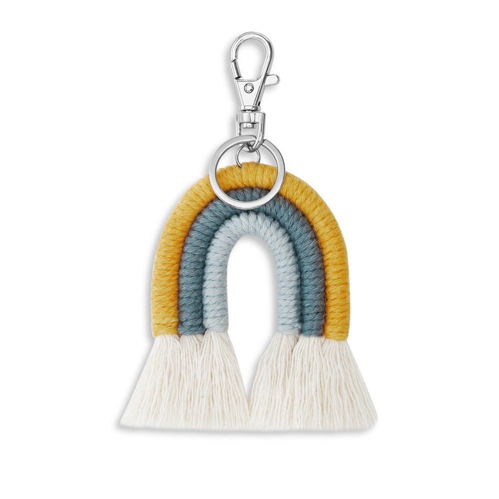 Macramé Rainbow Cotton Bag Charm