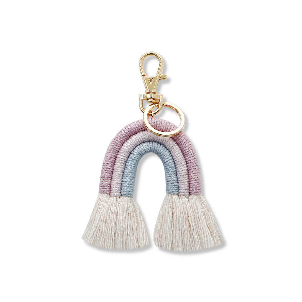 Macramé Rainbow Cotton Bag Charm
