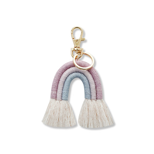 Macramé Rainbow Cotton Bag Charm