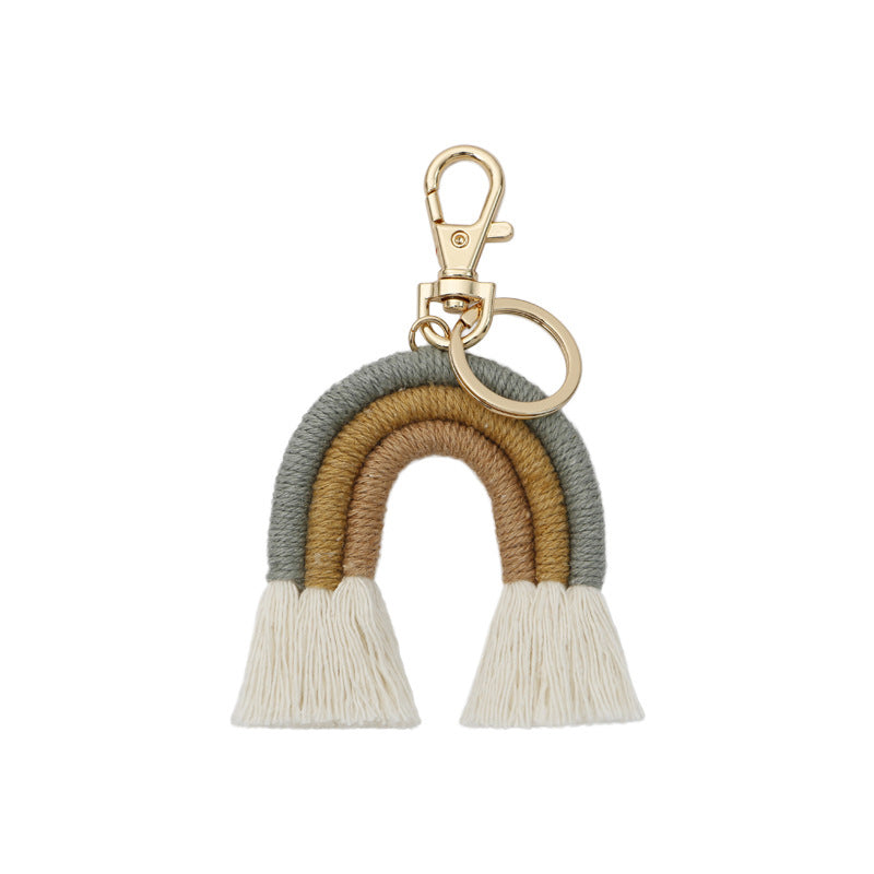 Macramé Rainbow Cotton Bag Charm