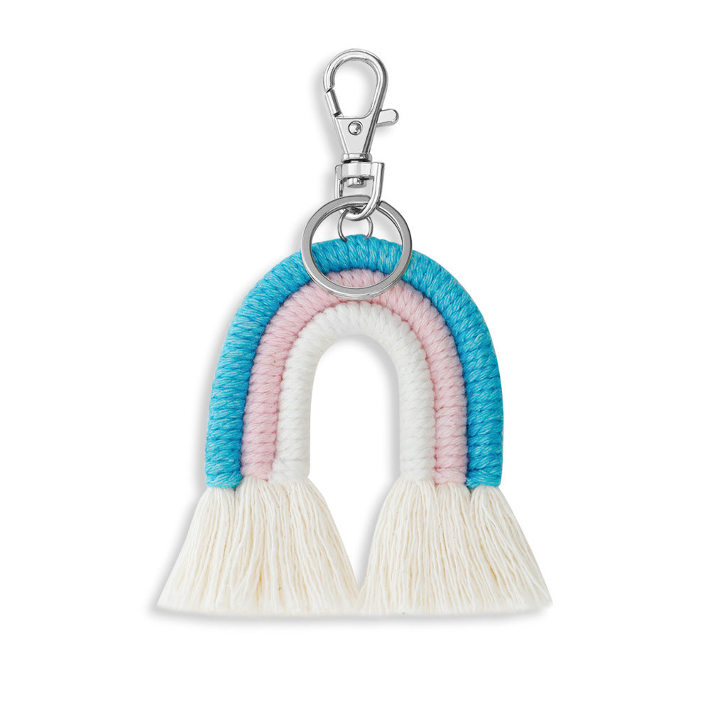 Macramé Rainbow Cotton Bag Charm