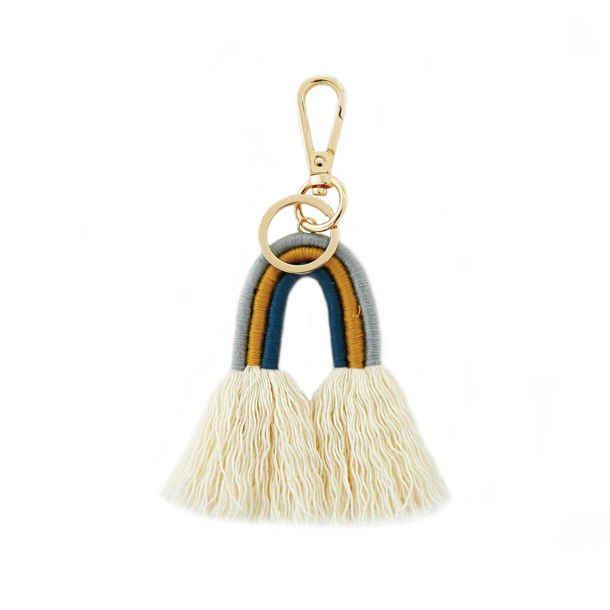 Macramé Rainbow Cotton Bag Charm
