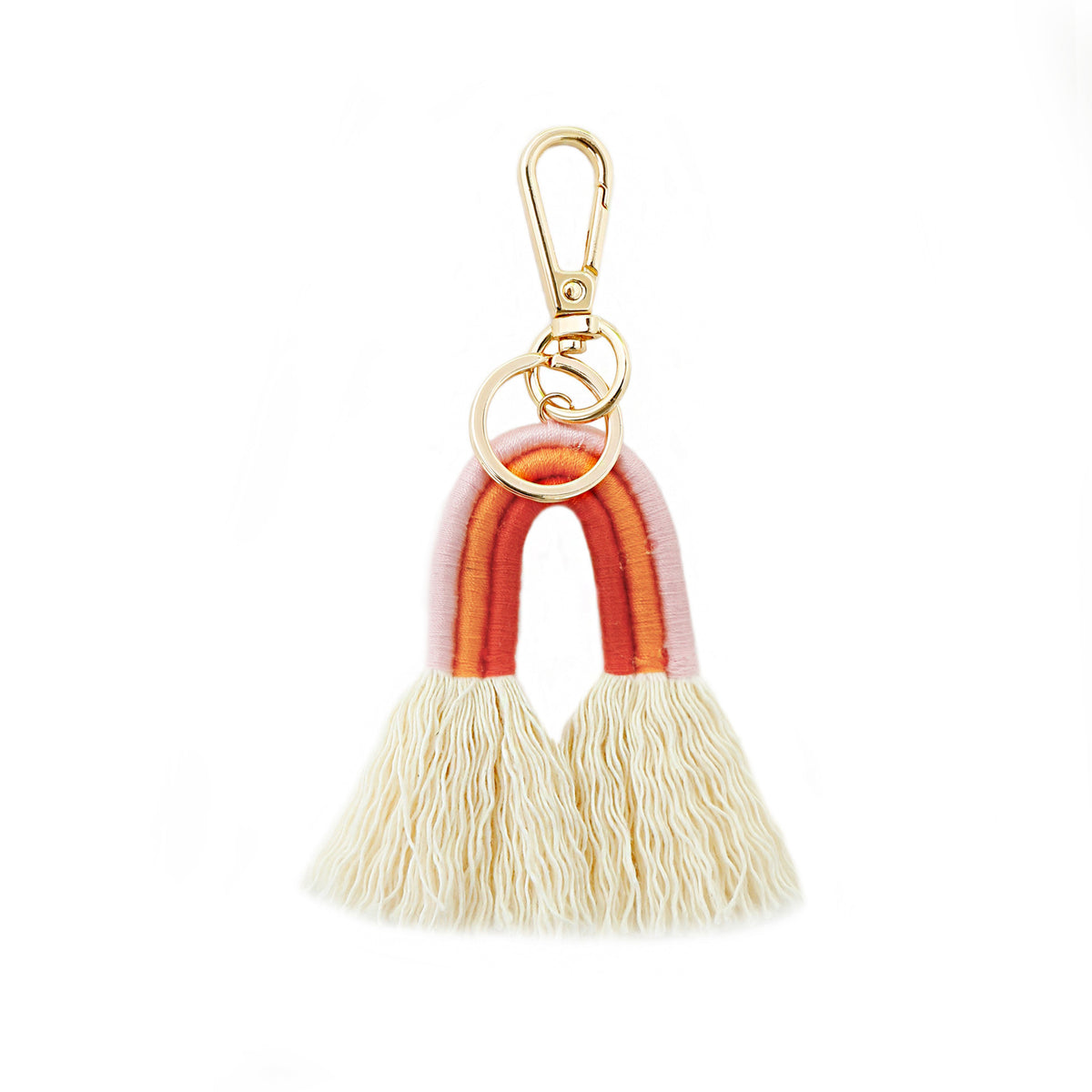 Macramé Rainbow Cotton Bag Charm