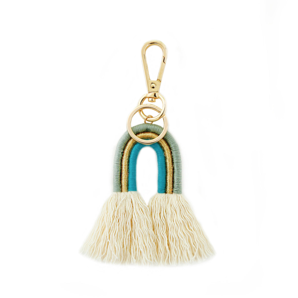 Macramé Rainbow Cotton Bag Charm