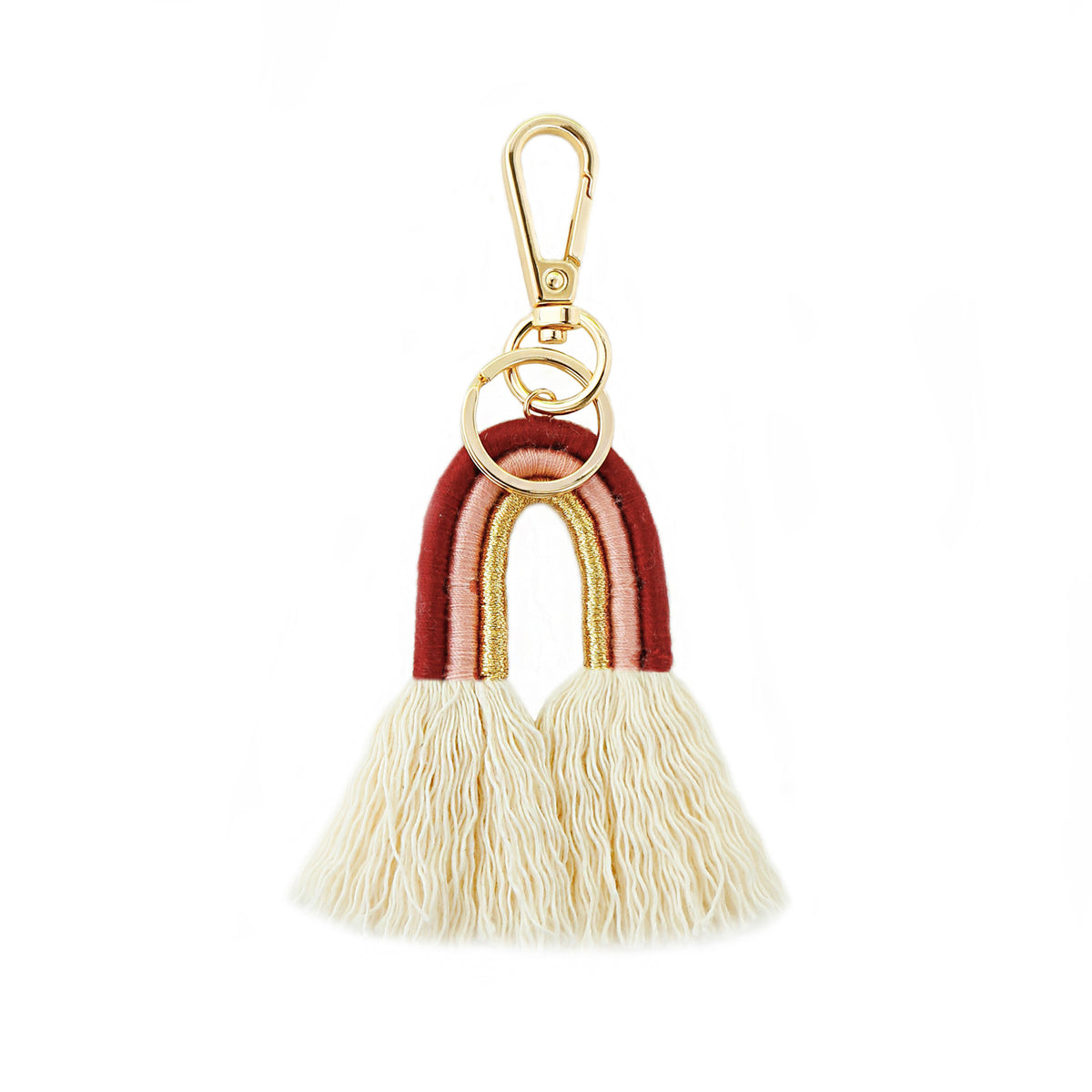 Macramé Rainbow Cotton Bag Charm