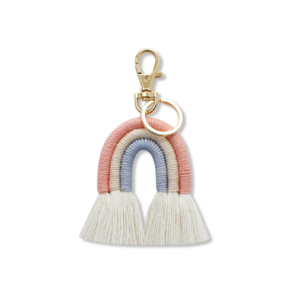 Macramé Rainbow Cotton Bag Charm