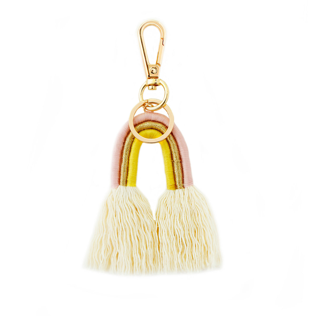 Macramé Rainbow Cotton Bag Charm