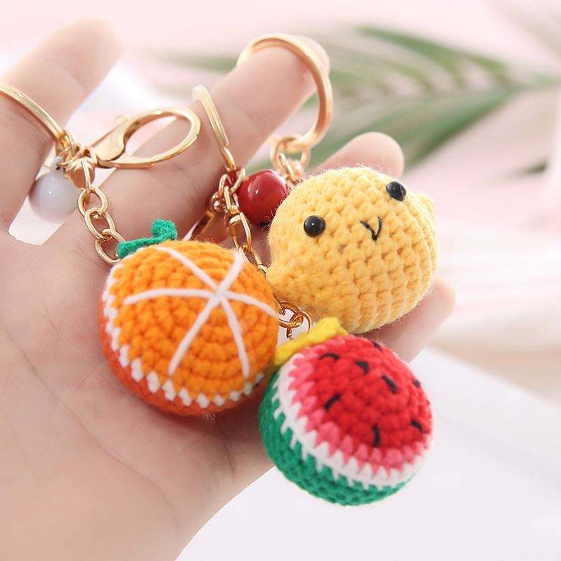 Crochet Fruit Bag Charm