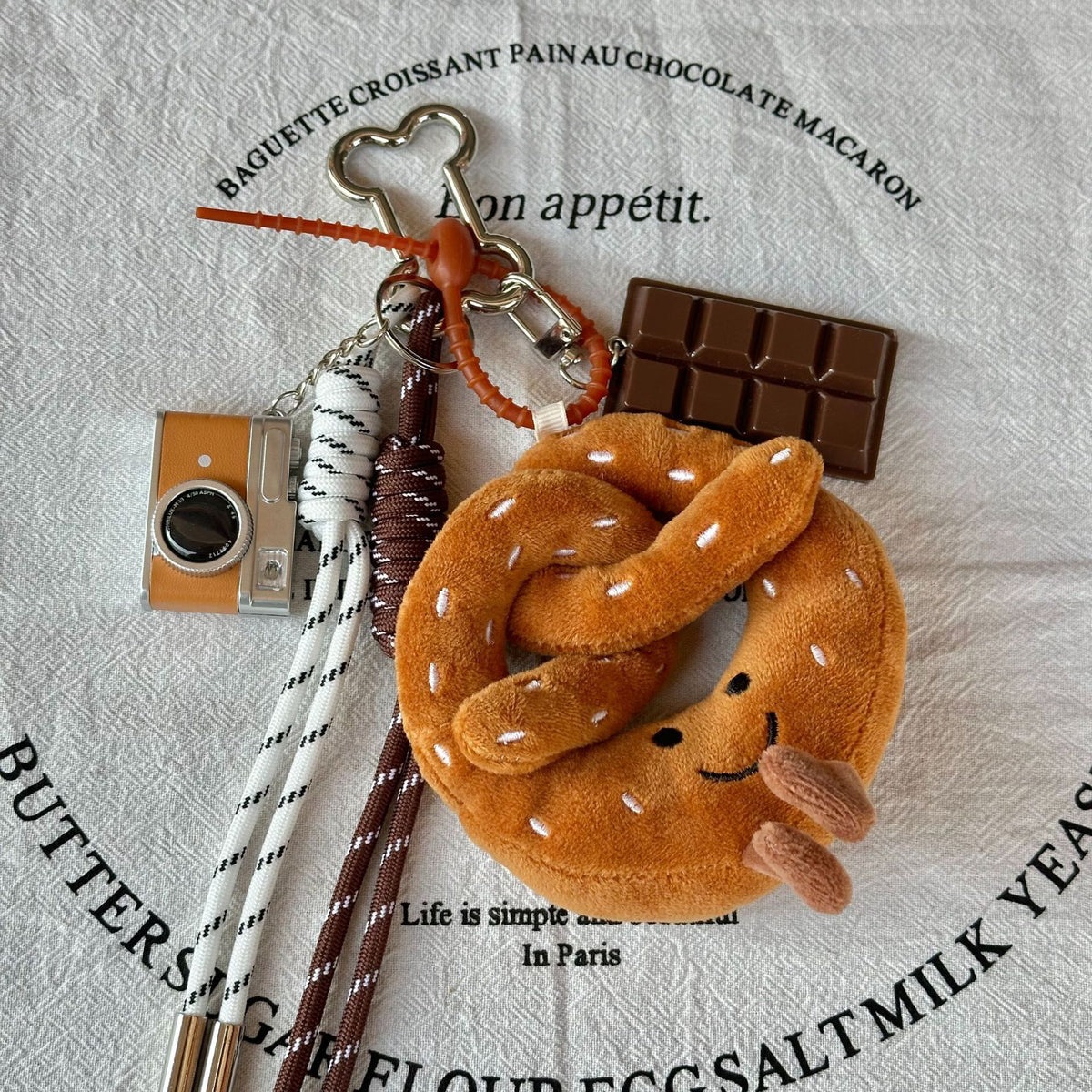 Plush Croissant Bag Charm