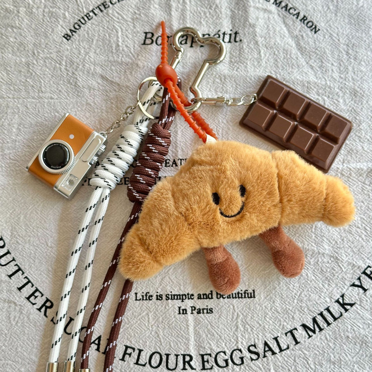 Plush Croissant Bag Charm