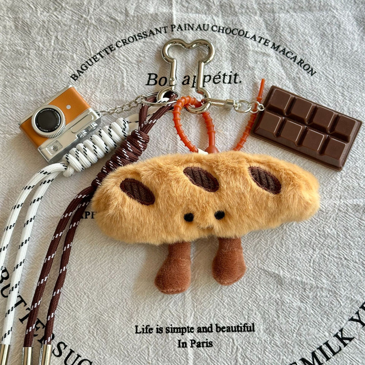 Plush Croissant Bag Charm