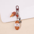 Ice cream and wrapped bread slice bag charm; supplier product photo