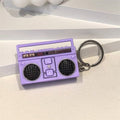 Retro radio bag charm — Purple