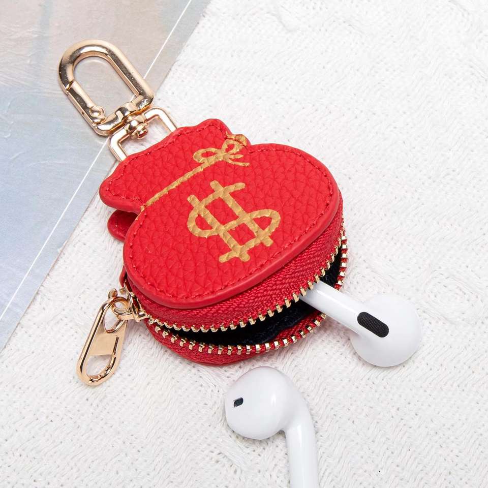 Lucky Money Bag Mini Coin Pouch Bag Charm with Keychain Attachment