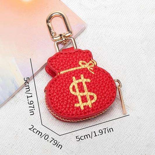 Lucky Money Bag Mini Coin Pouch Bag Charm with Keychain Attachment