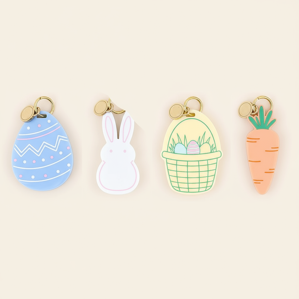 Holiday Acrylic Bag Charm Ghost/pumpkin/bunny/trophy variants