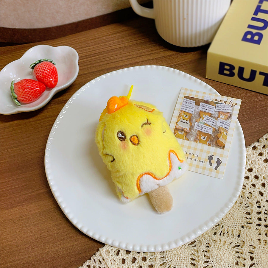Chicken and Cheese Plush Bag Charm 3 food variants