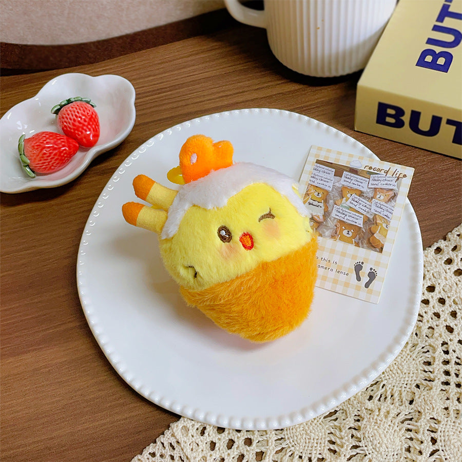 Chicken and Cheese Plush Bag Charm 3 food variants