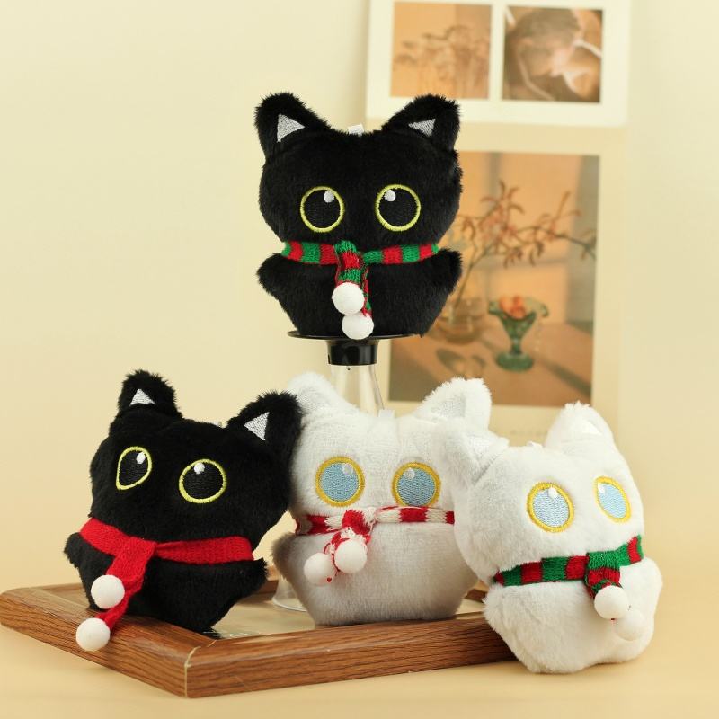 Mini Lucky Cat Plush Bag Charm 4 colors