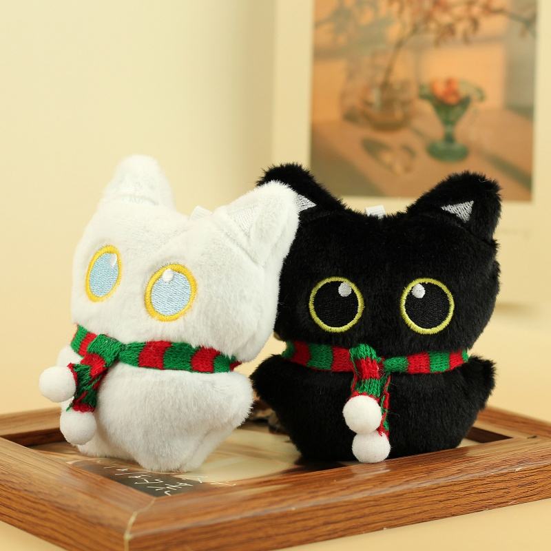 Mini Lucky Cat Plush Bag Charm 4 colors
