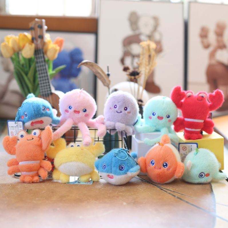 Ocean Animal Plush Bag Charm 17 colors/animal variants