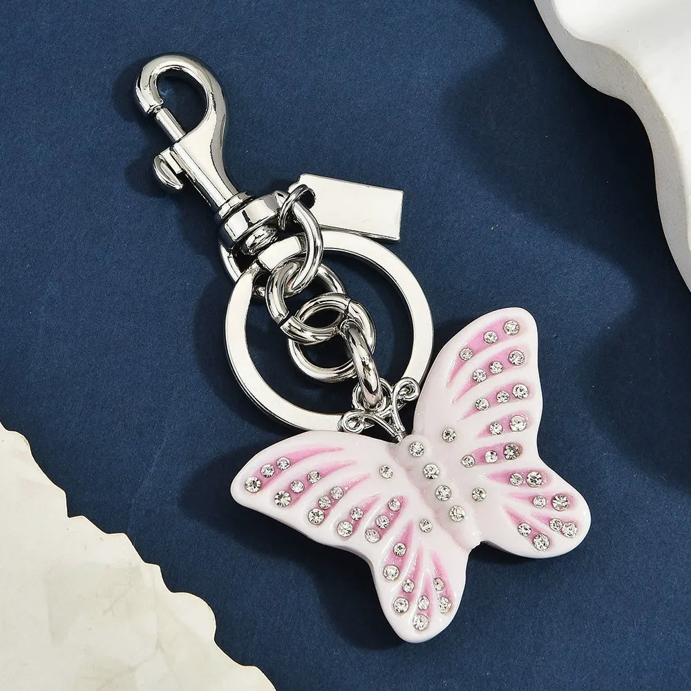 Rhinestone Butterfly Bag Charm 3 colors