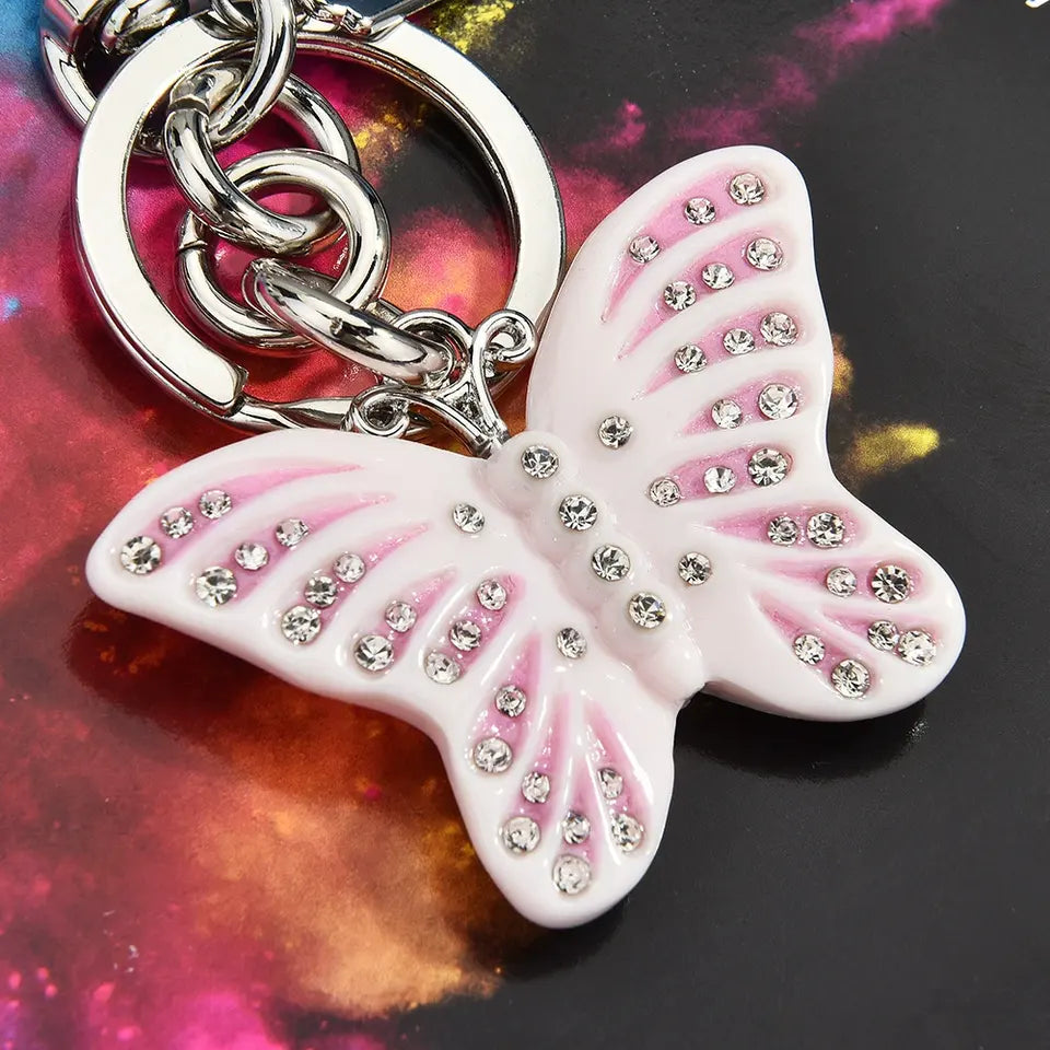 Rhinestone Butterfly Bag Charm 3 colors