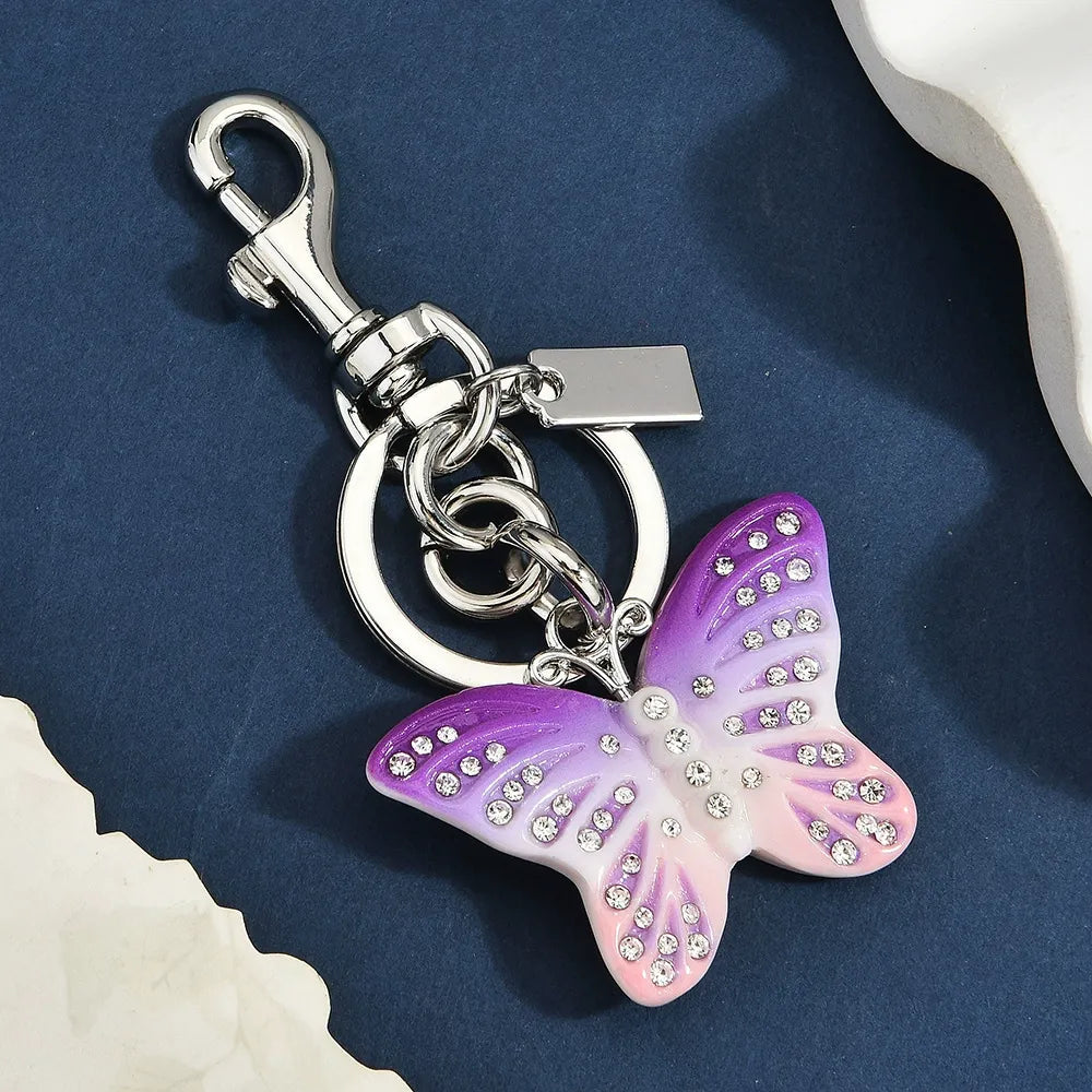Rhinestone Butterfly Bag Charm 3 colors