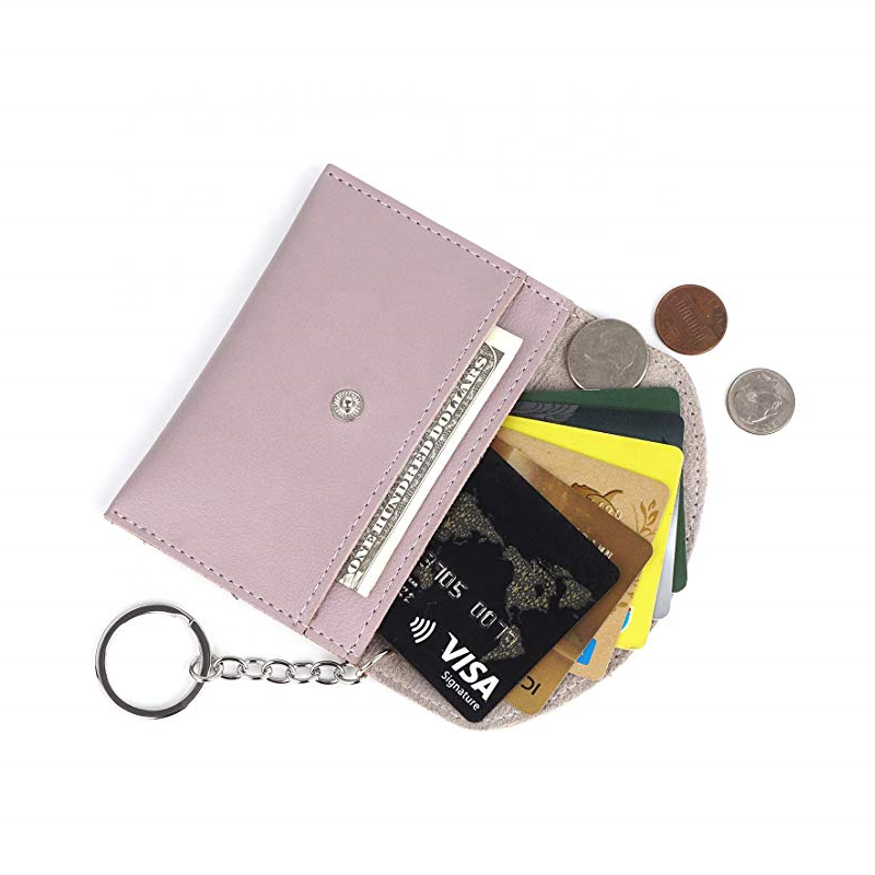 Mini Coin Purse Bag Charm with Keychain Attachment