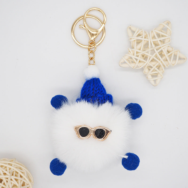Fuzzy Pom Pom Bag Charm Color variants