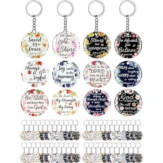 Holiday Acrylic Bag Charm Round/butterfly/cross/angel variants