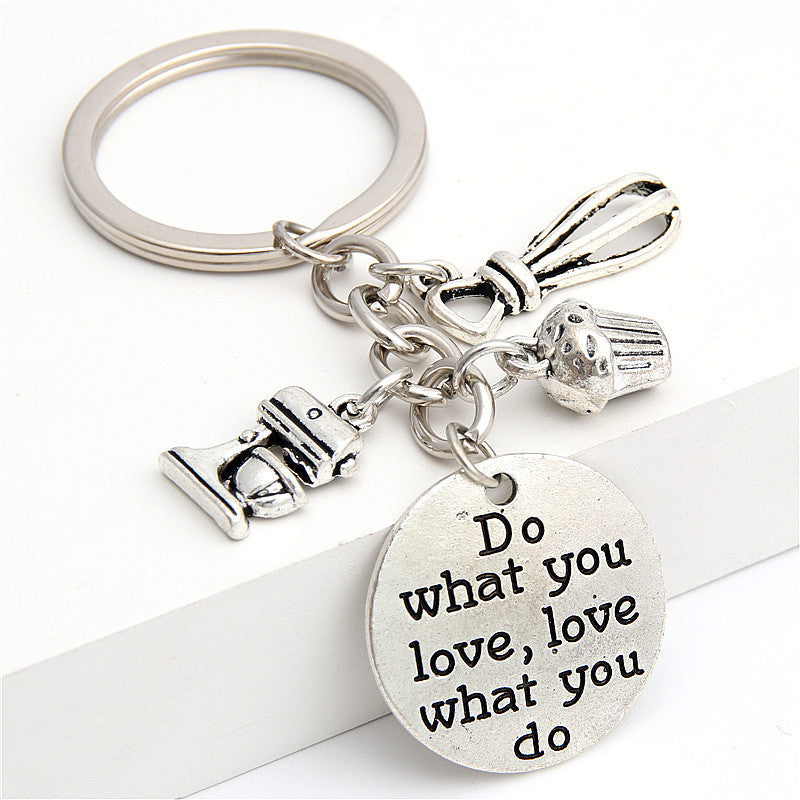 Mini Metal Kitchen Utensils Set Bag Charm 4 color images