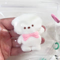 Bear Squishy Bag Charm — Pink Bow