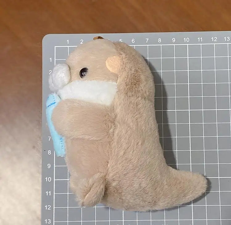 Otter Plush Bag Charm with Keychain Attachment