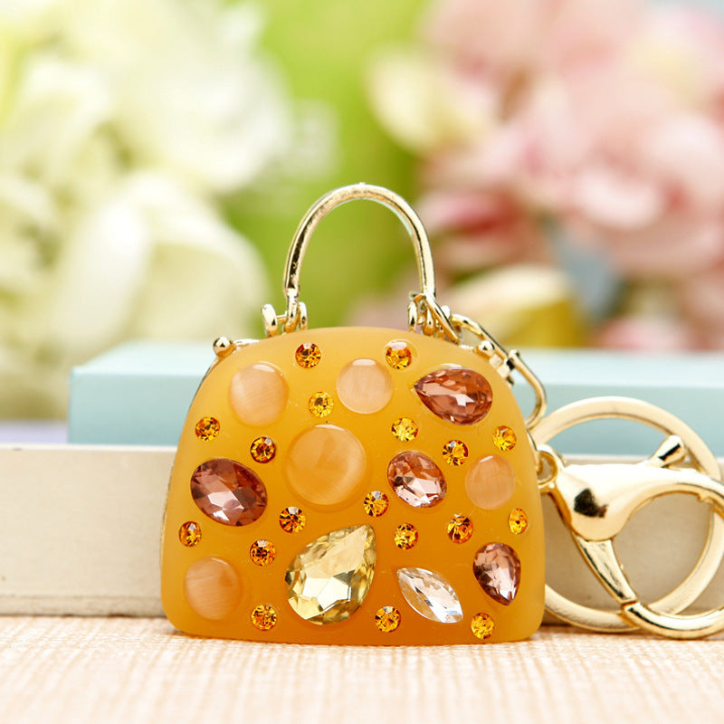 Crystal Handbag Bag Charm — Yellow