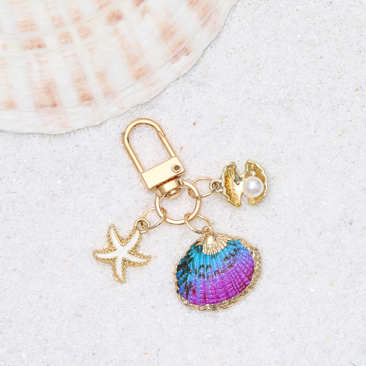 Seashell Pearl Bag Charm