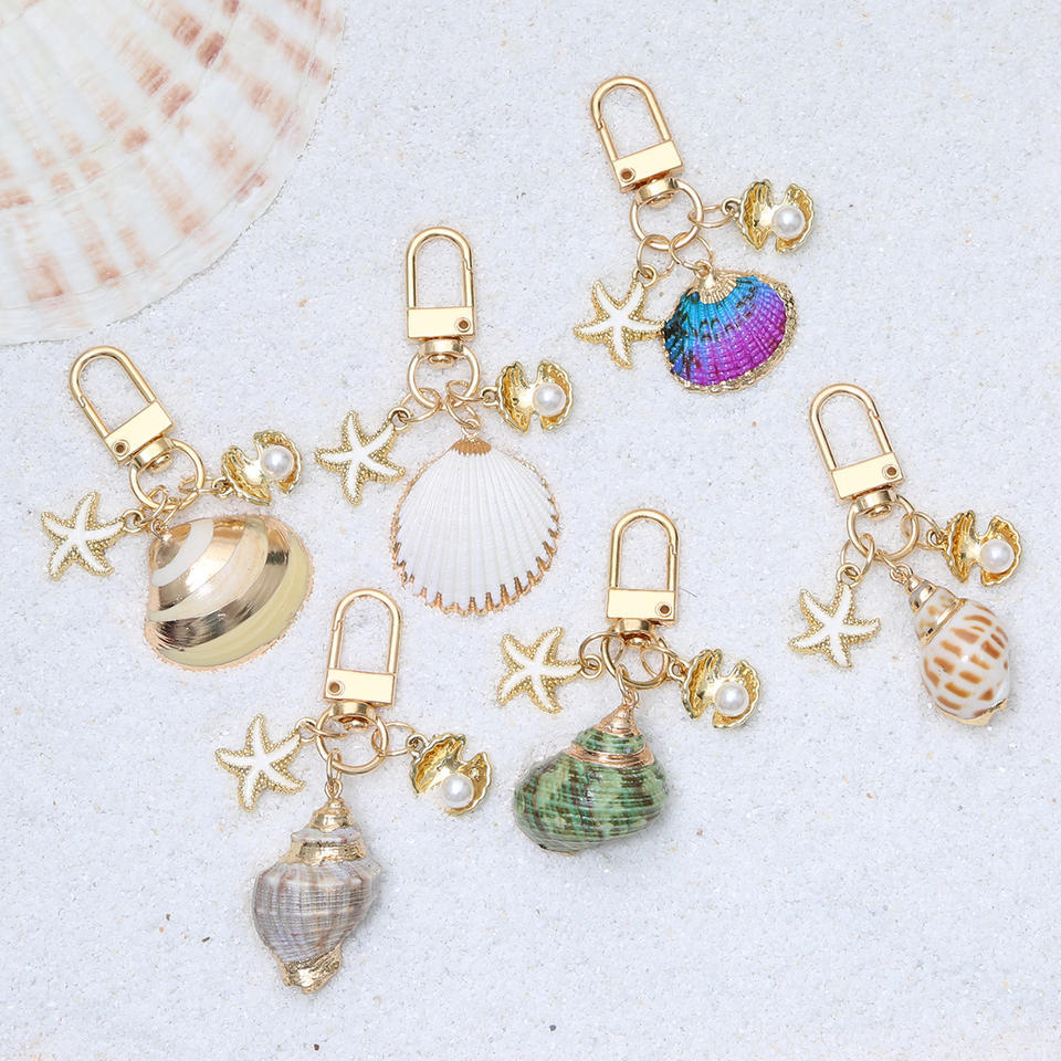 Seashell Pearl Bag Charm