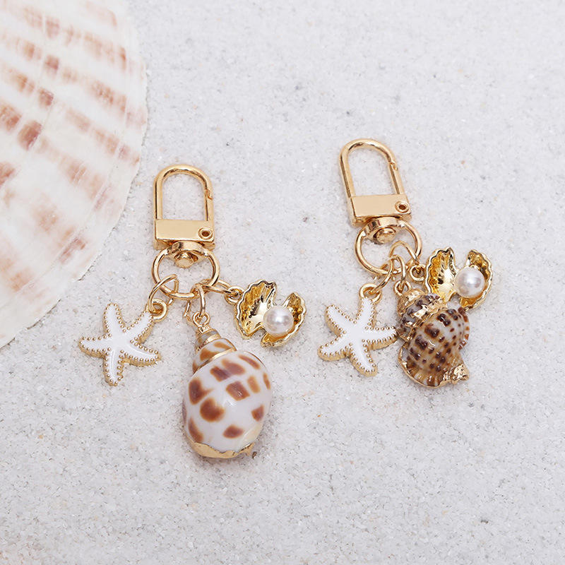 Seashell Pearl Bag Charm