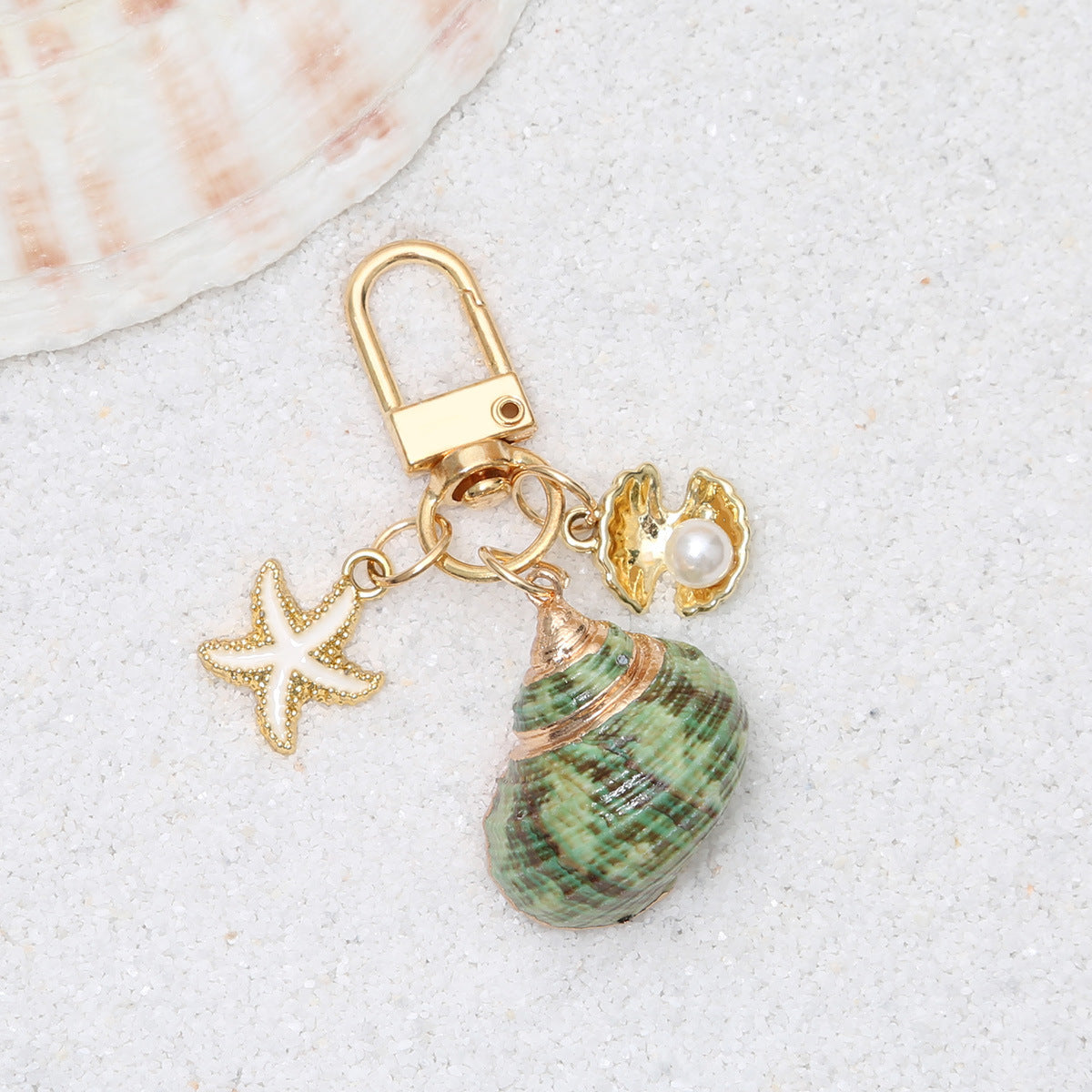 Seashell Pearl Bag Charm